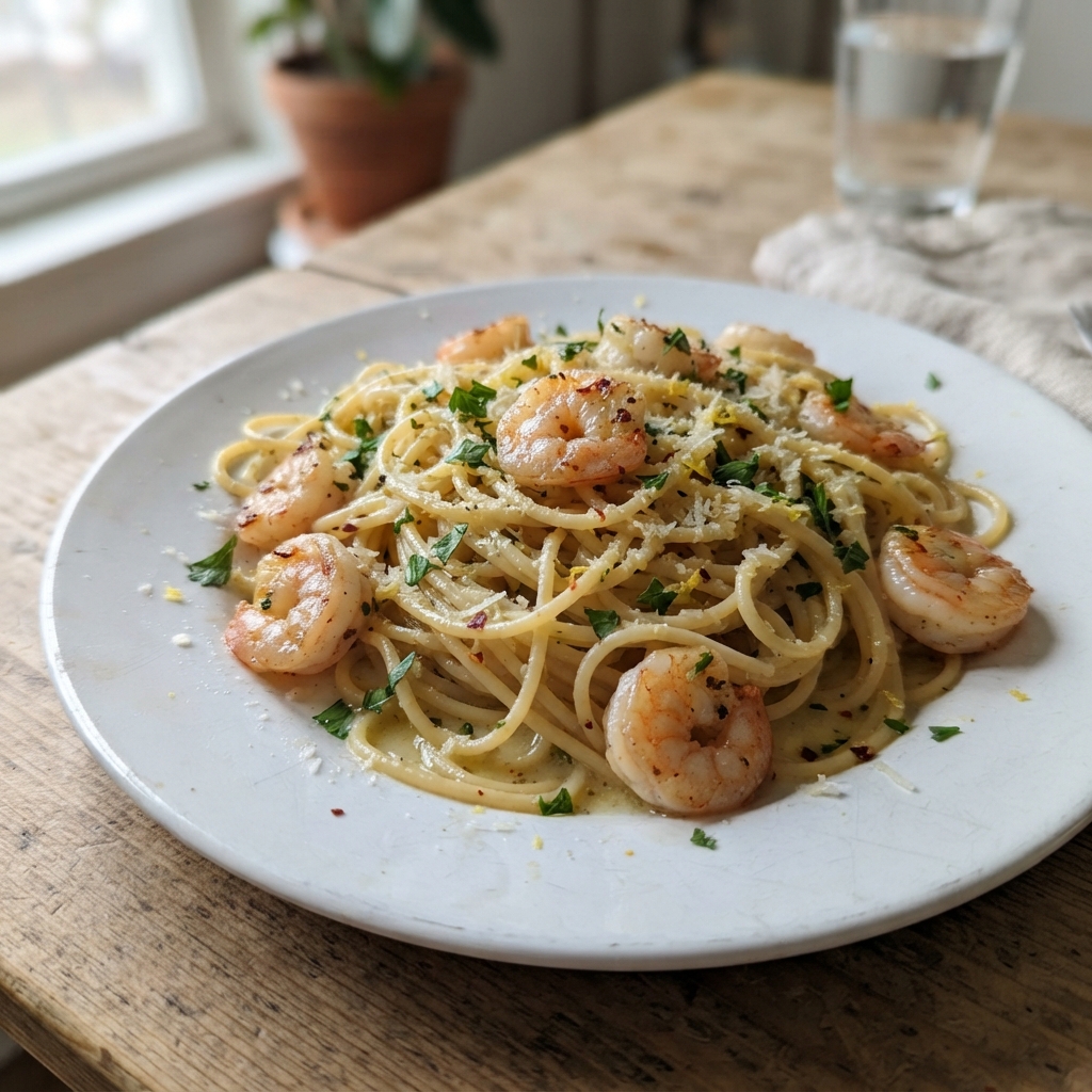 One-Pan Garlic Butter Shrimp and Pasta