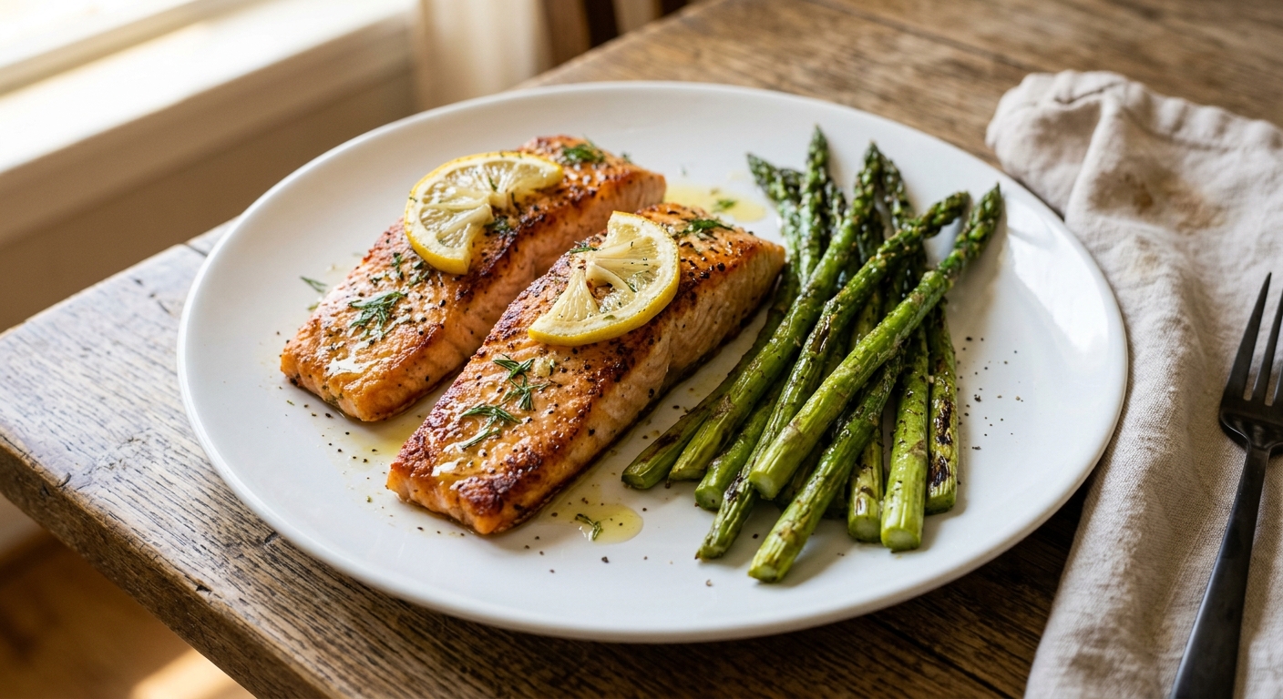 One-Pan Lemon Herb Salmon and Asparagus