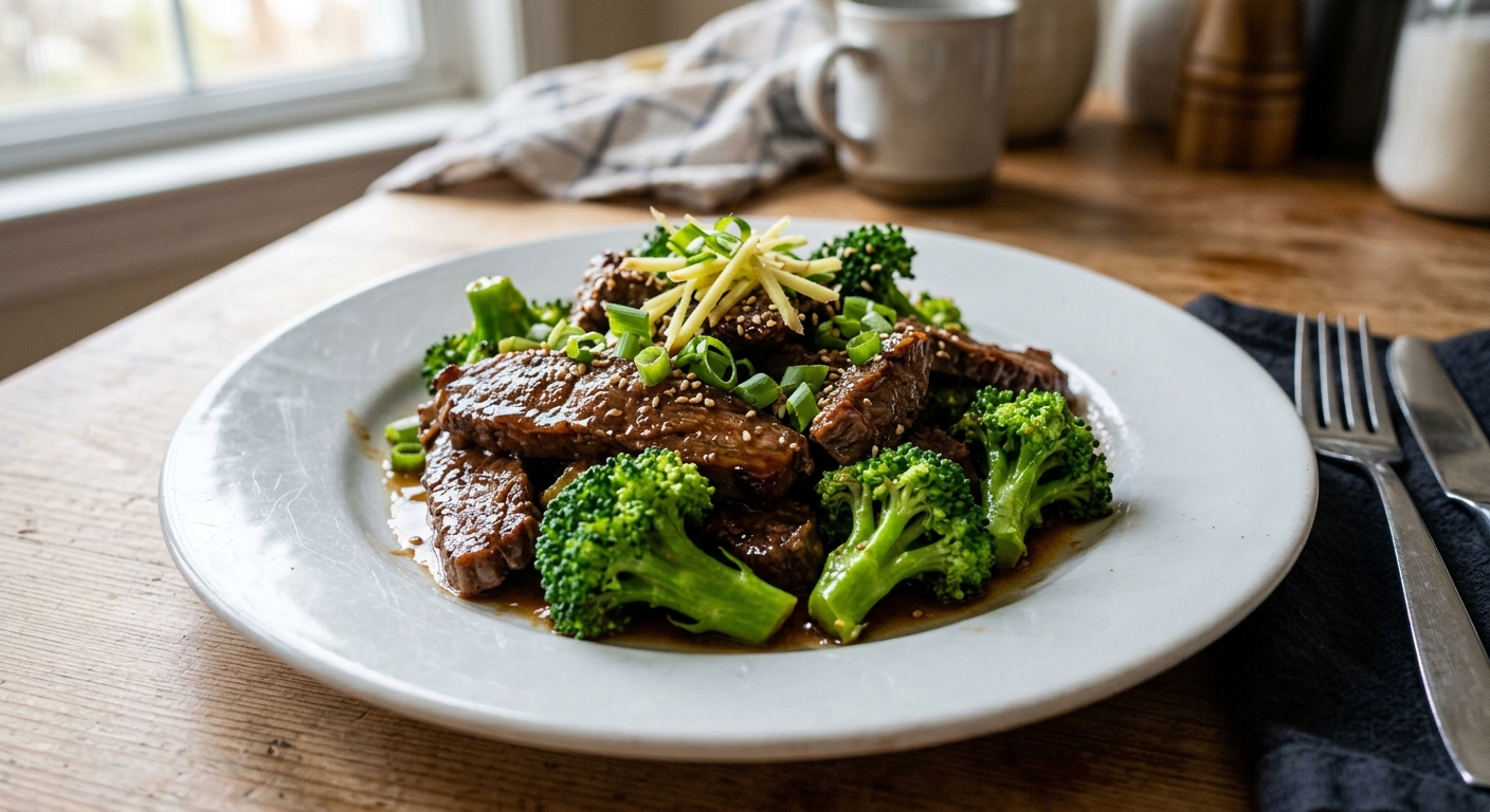 Garlic Ginger Beef and Broccoli Stir-Fry