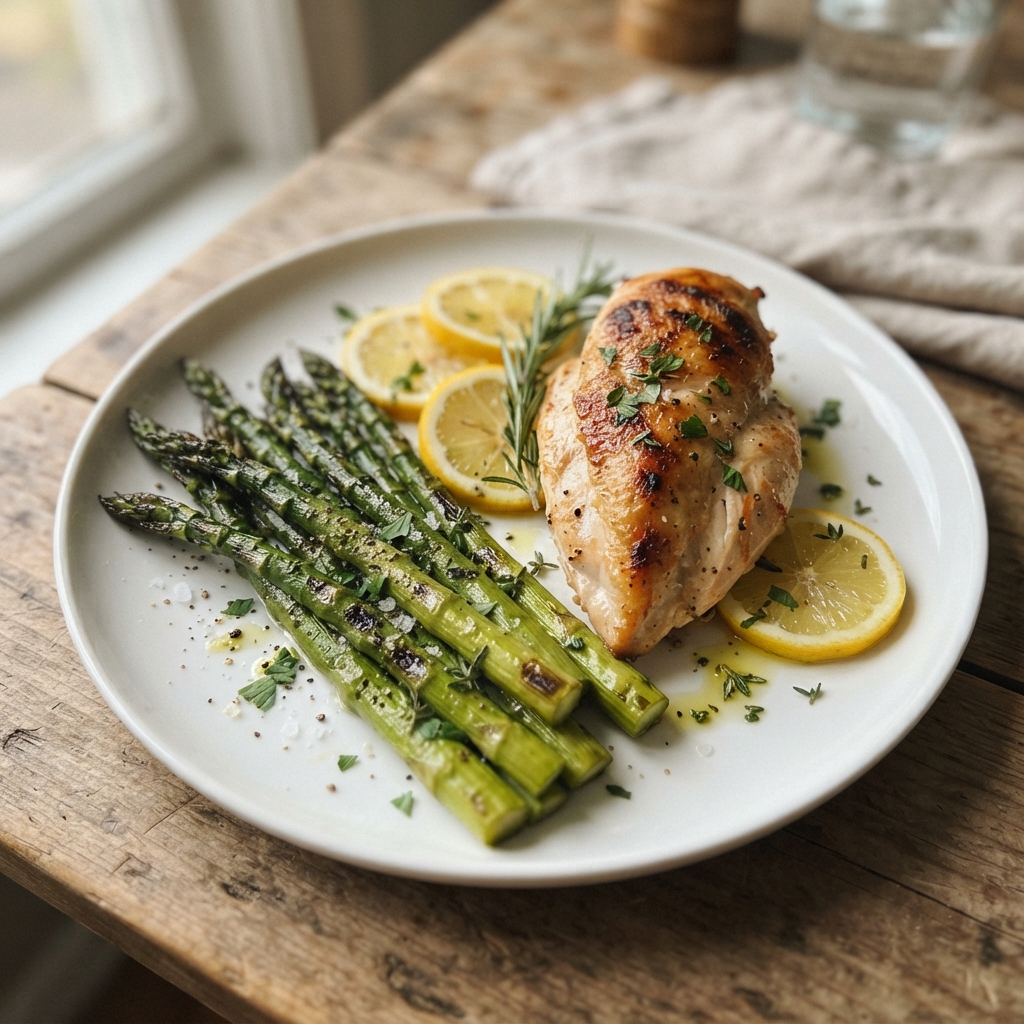 One-Pan Lemon Herb Chicken and Asparagus