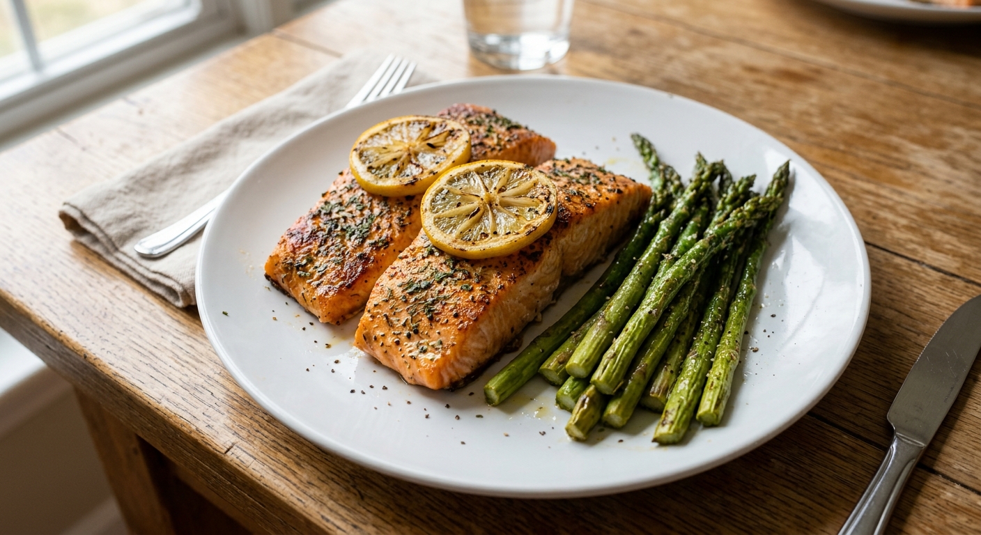 Sheet Pan Lemon-Herb Salmon and Asparagus