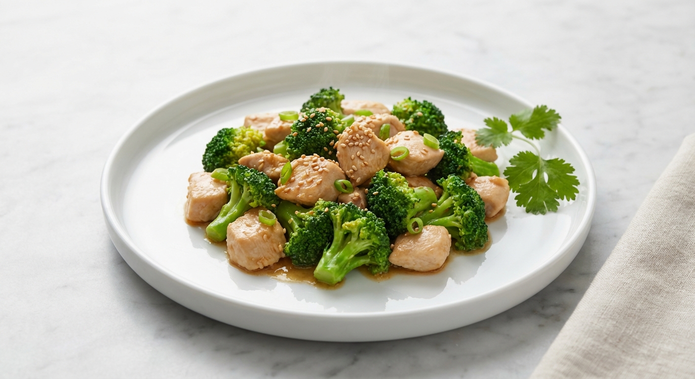 High-Protein Garlic Chicken and Broccoli Stir-fry