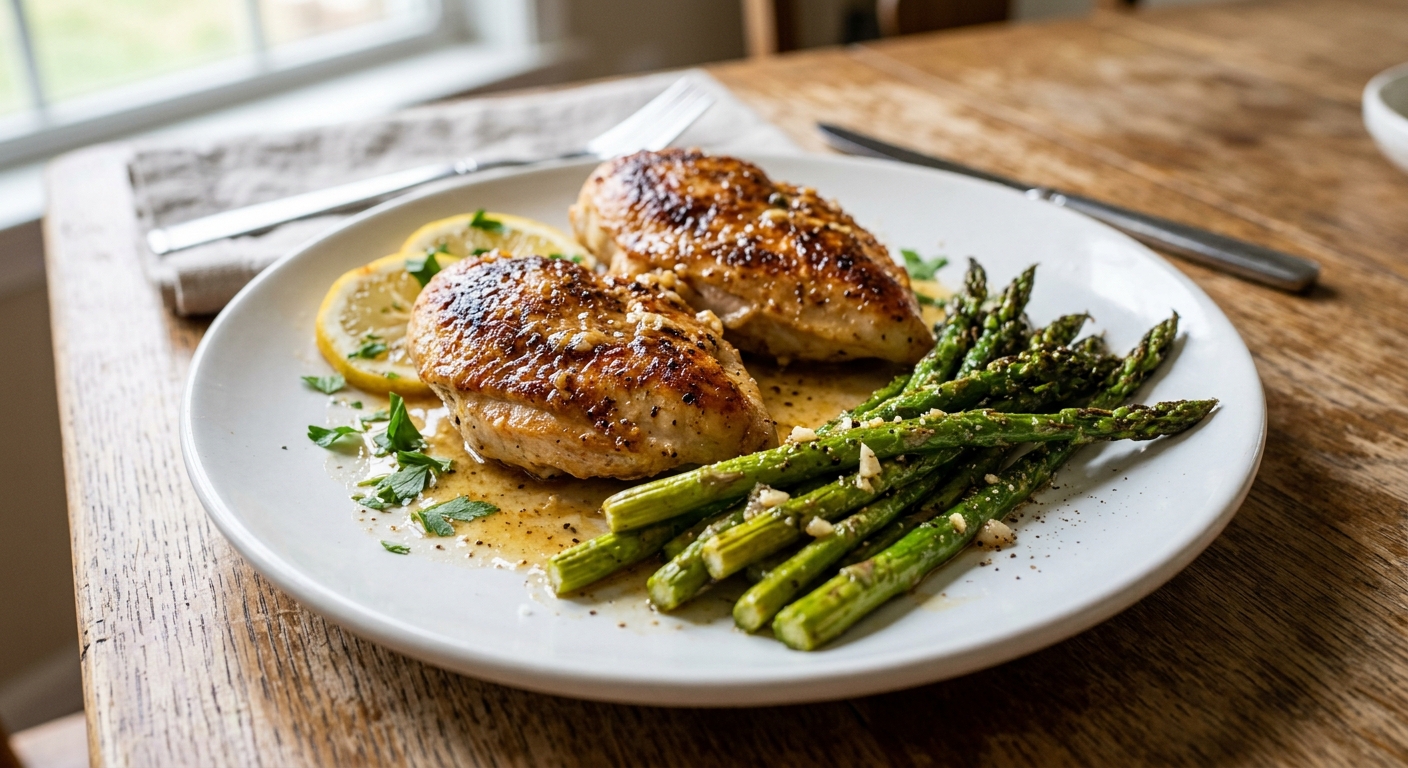 One-Pan Lemon Herb Chicken and Asparagus