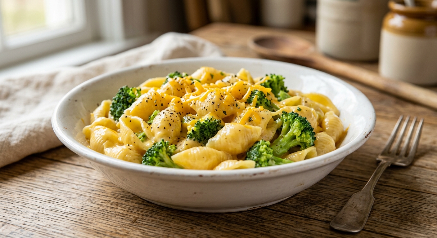 Creamy Broccoli and Cheddar Pasta