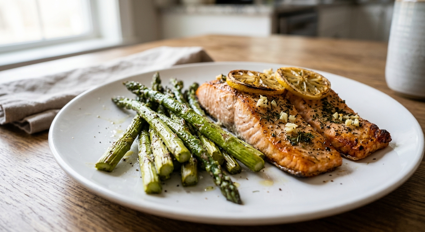 Lemon Garlic Sheet Pan Salmon and Asparagus