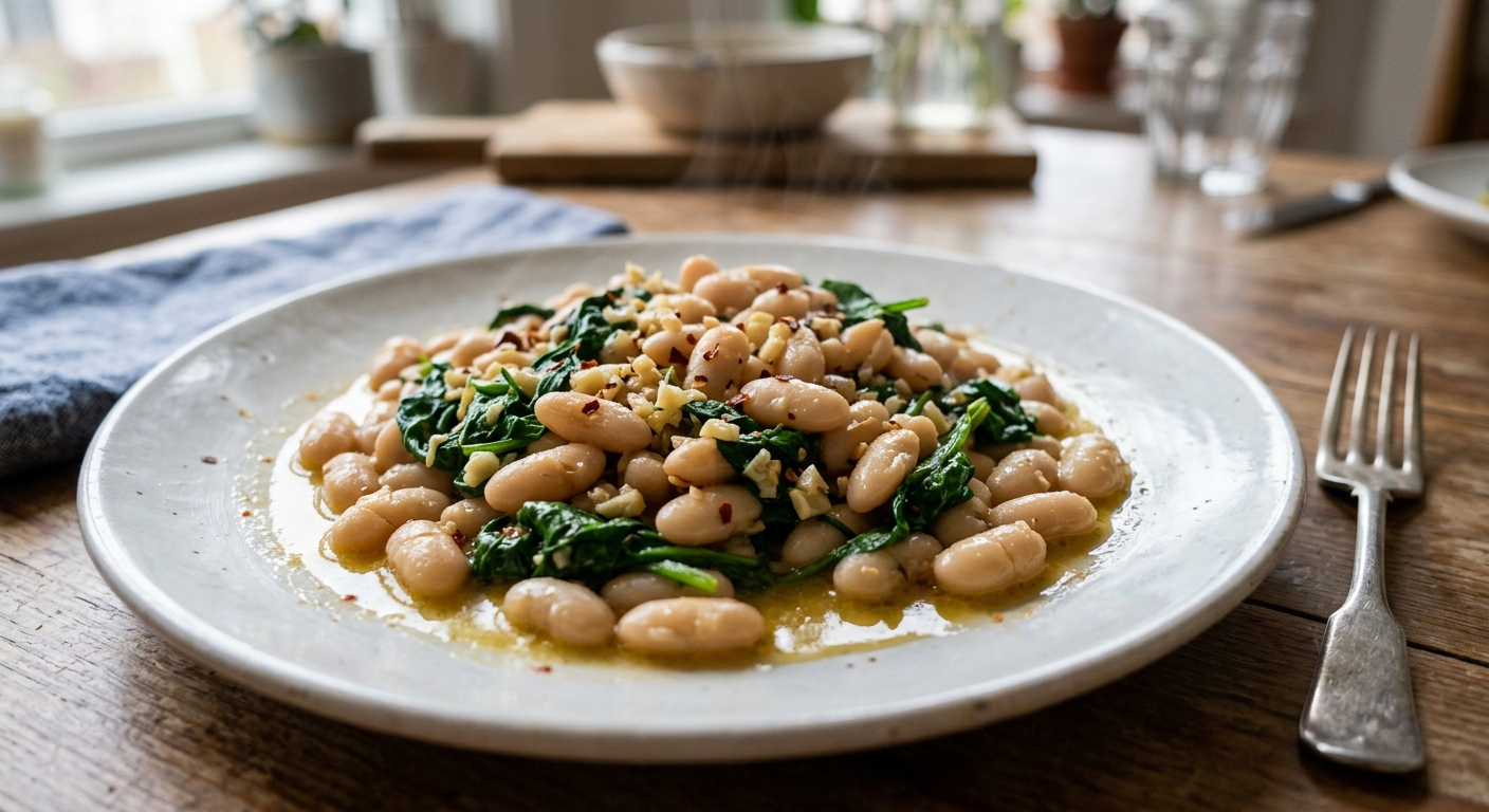 One-Pan Garlic Butter White Bean Skillet