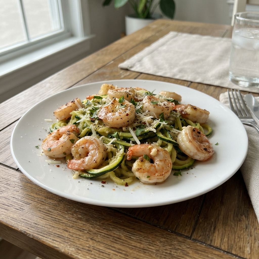 One-Pan Garlic Butter Shrimp and Zucchini