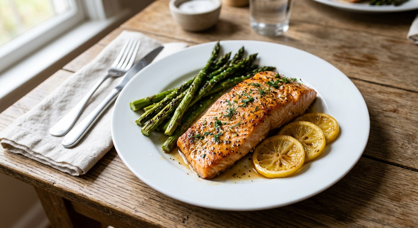 Lemon Garlic Sheet Pan Salmon and Asparagus