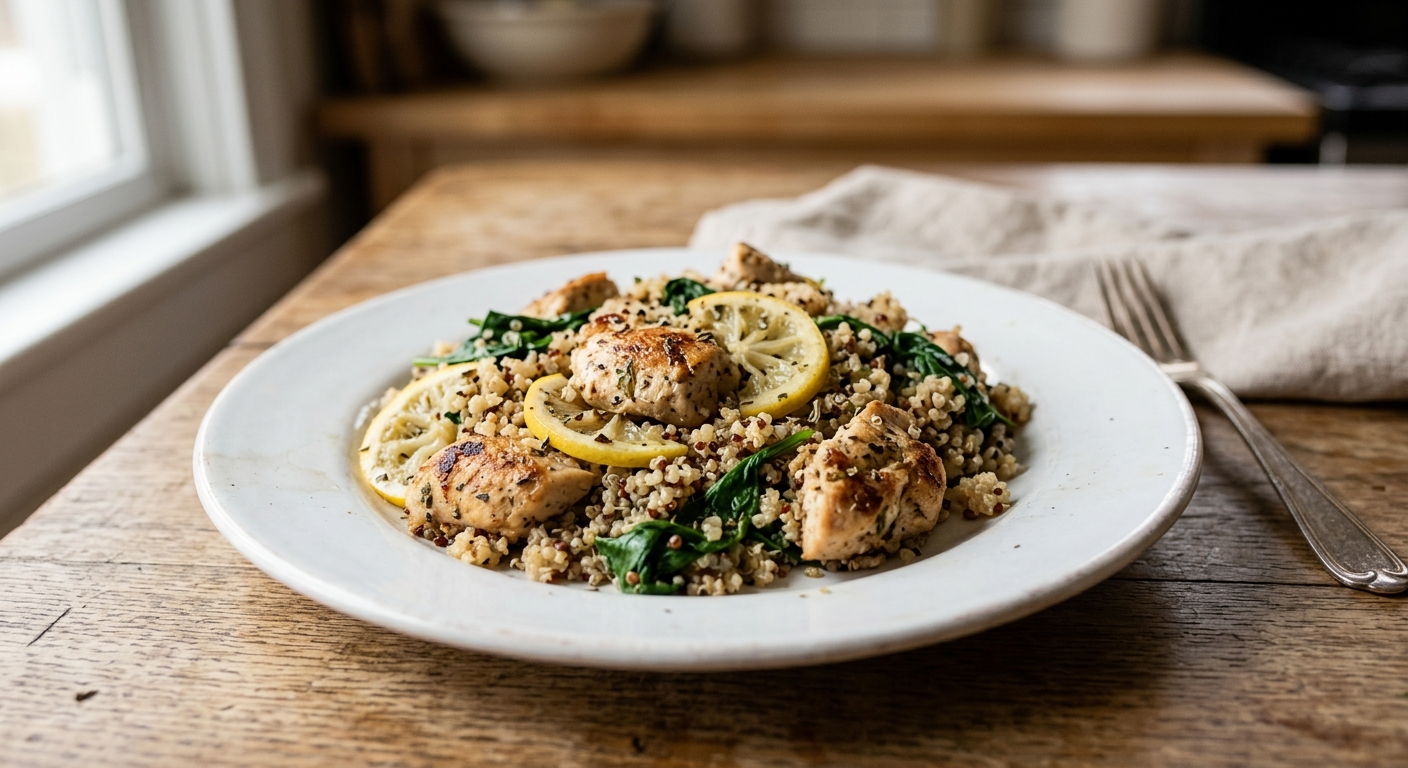 Performance-Ready Lemon Herb Chicken and Quinoa Skillet