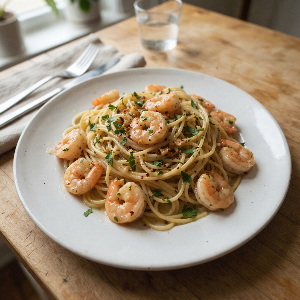 One-Pan Garlic Butter Shrimp and Pasta