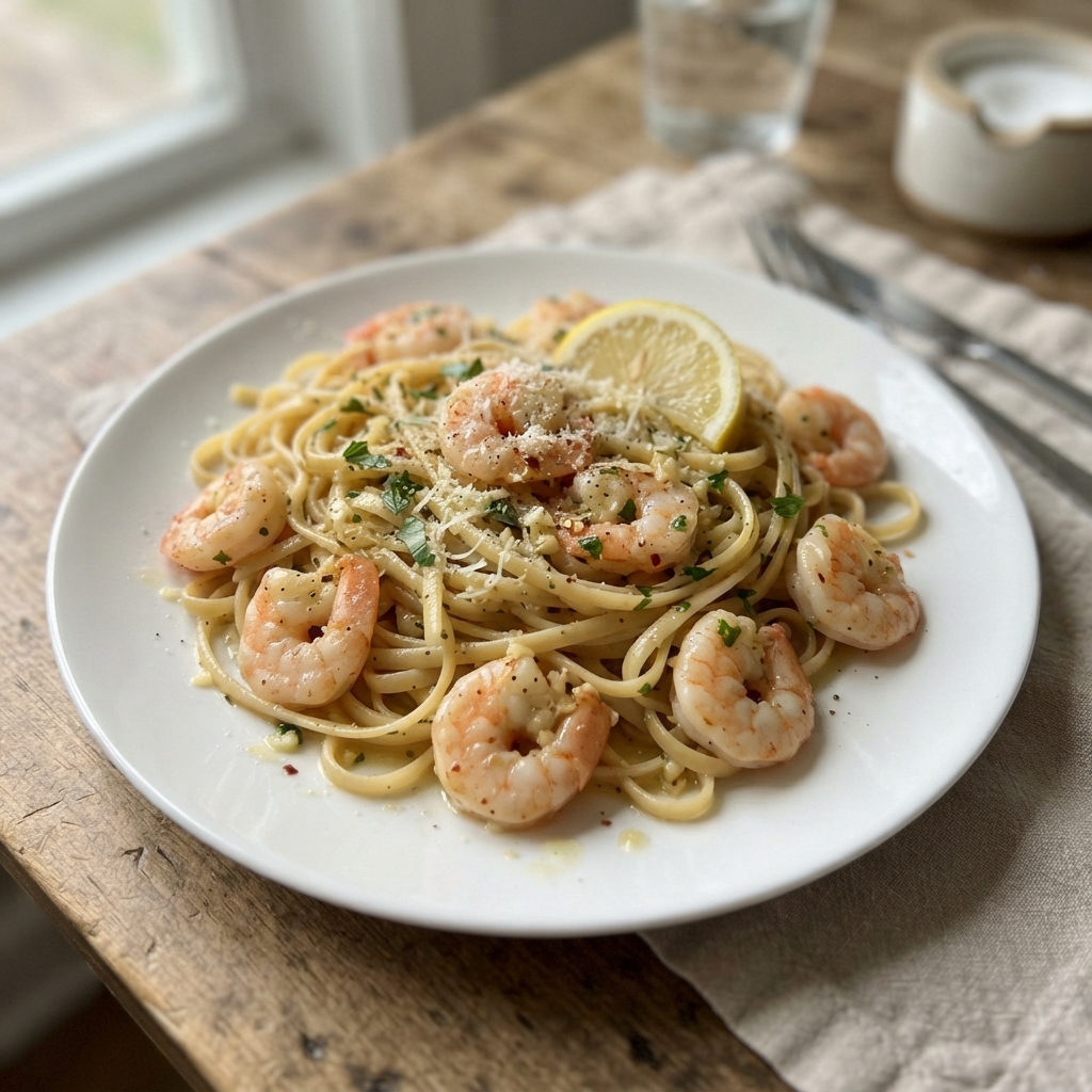 One-Pan Garlic Butter Shrimp and Pasta