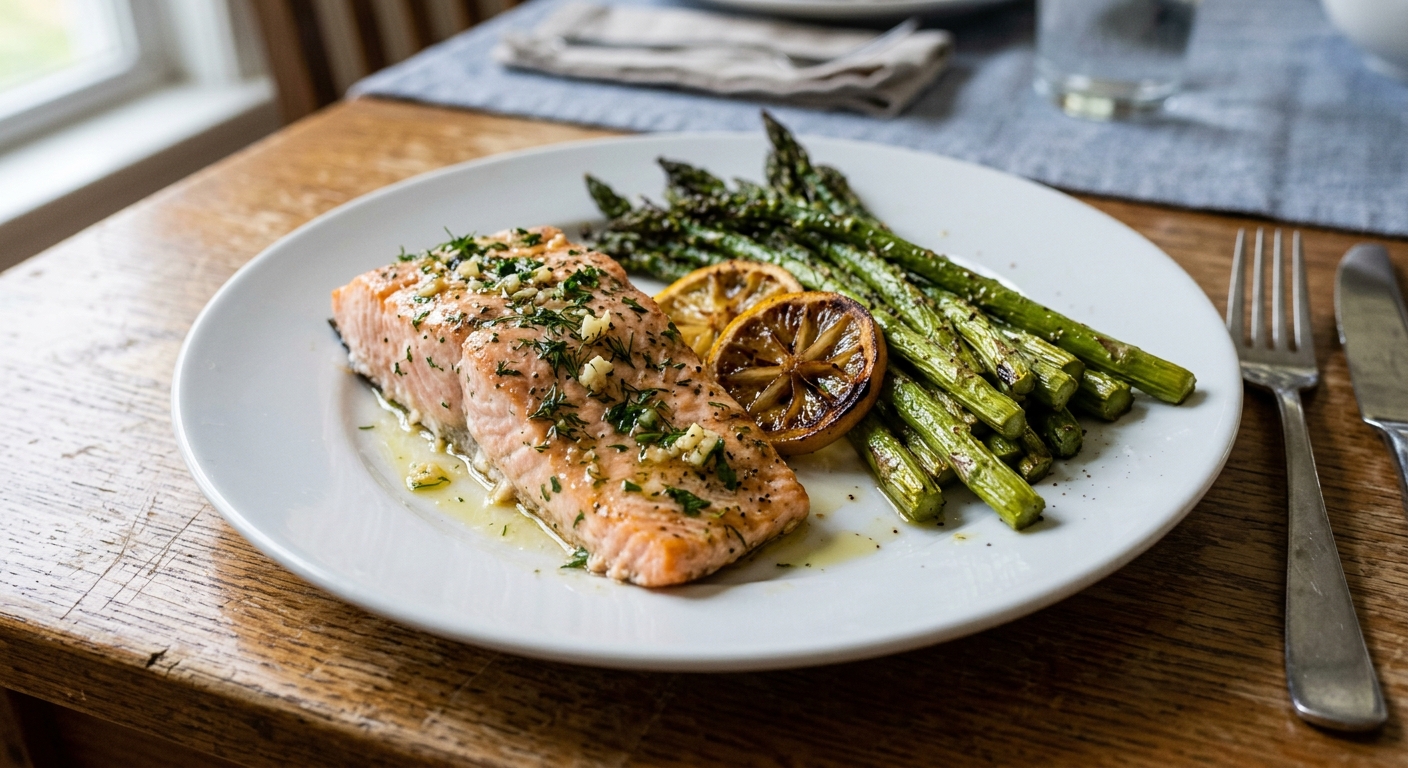 Sheet Pan Lemon Herb Salmon and Asparagus