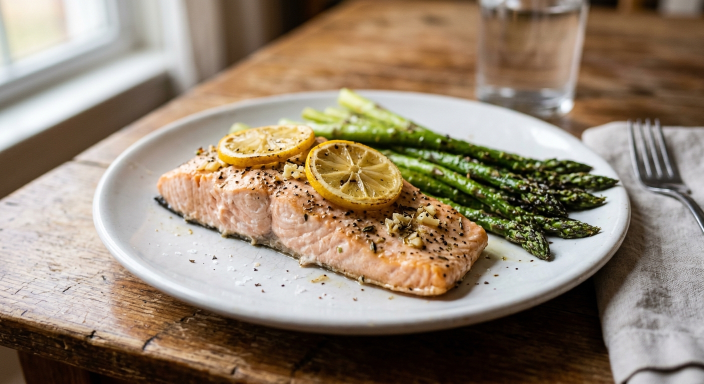 Lemon Herb Sheet Pan Salmon and Asparagus