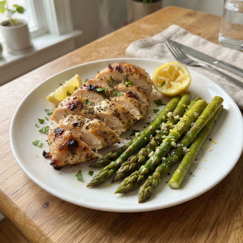 One-Pan Lemon Herb Chicken and Asparagus