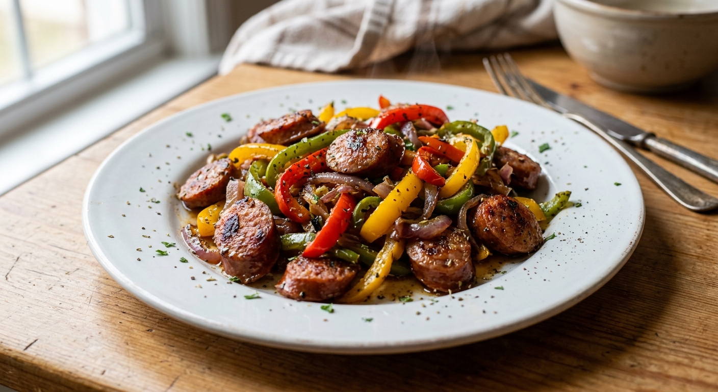 One-Pan Sausage and Bell Pepper Skillet