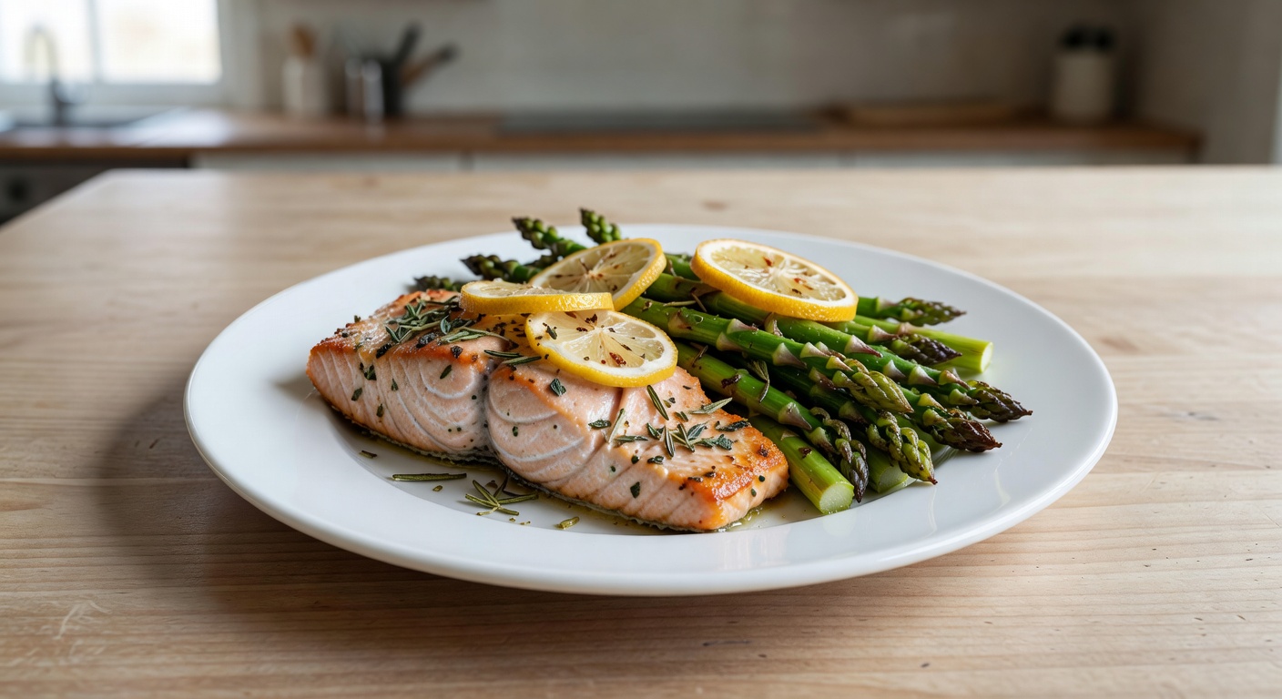 Lemon Herb Sheet Pan Salmon and Asparagus