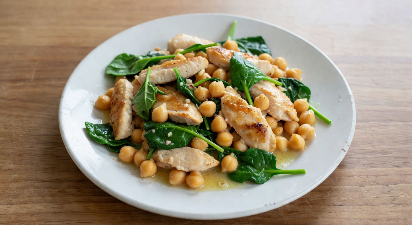 One-Pan Lemon Herb Chicken and Chickpea Skillet