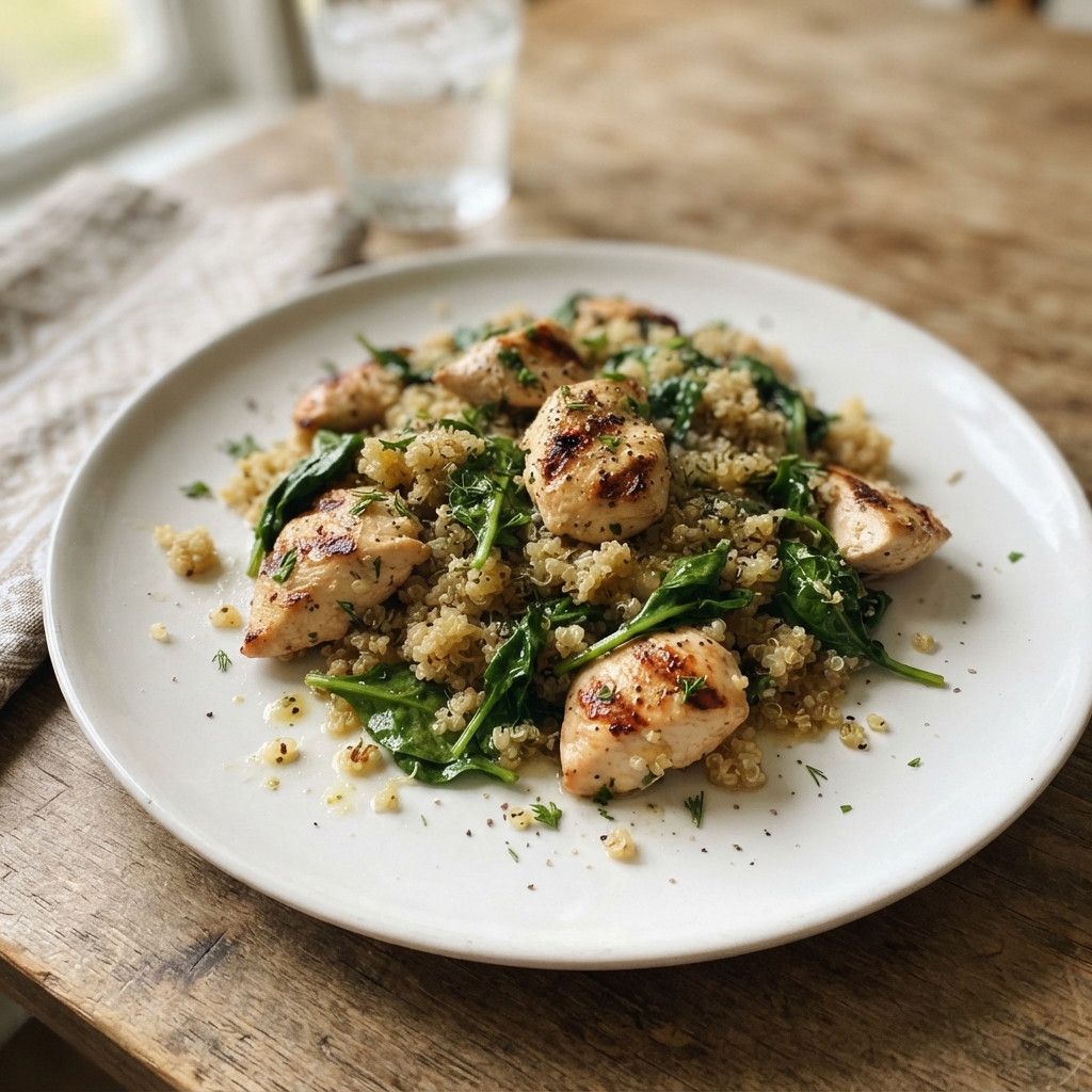 Protein-Packed Lemon Herb Chicken and Quinoa Skillet