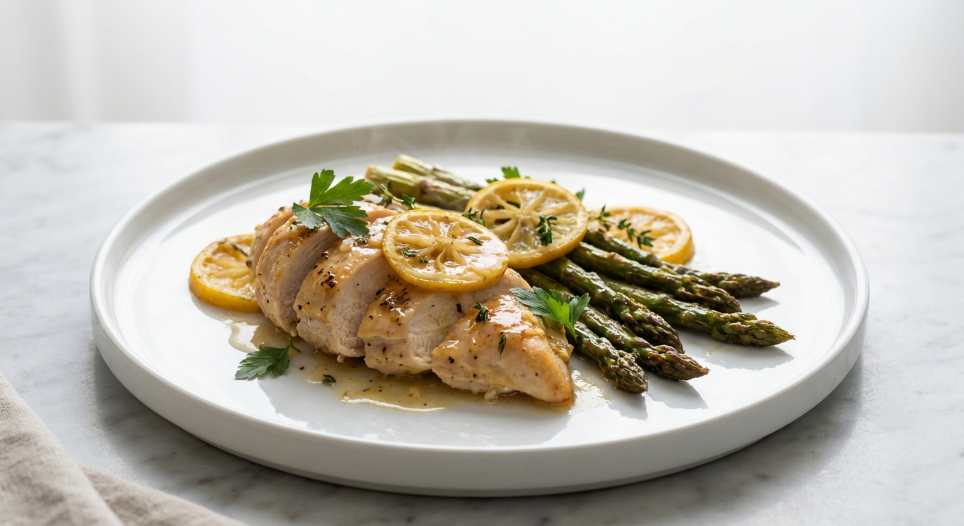 Lemon Garlic Sheet Pan Chicken and Asparagus