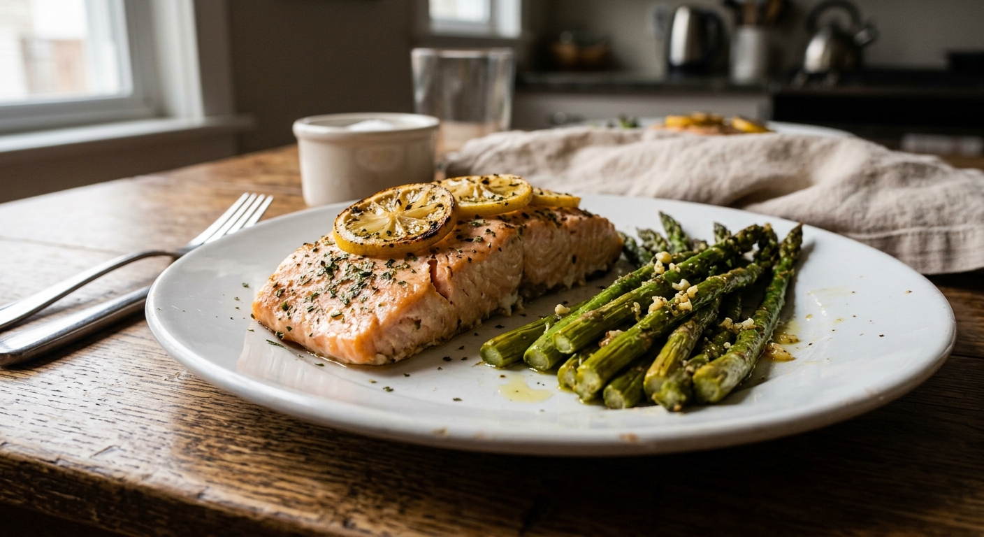One-Pan Lemon Herb Salmon and Asparagus