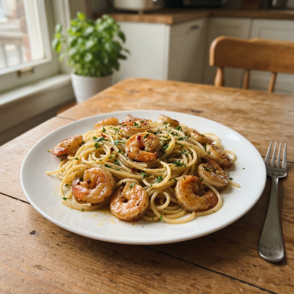 One-Pan Garlic Butter Shrimp and Pasta