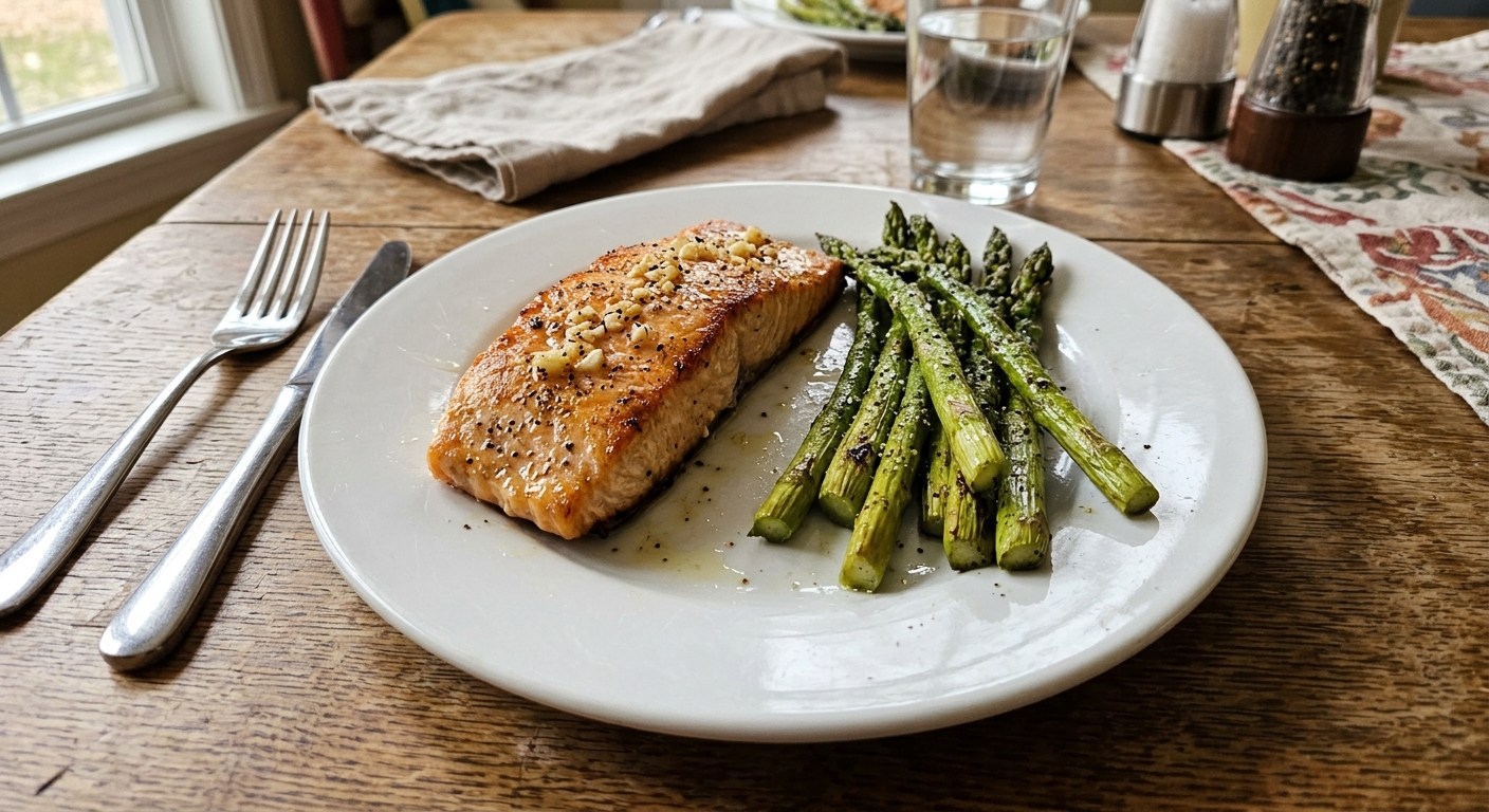 Lemon Garlic Sheet Pan Salmon and Asparagus