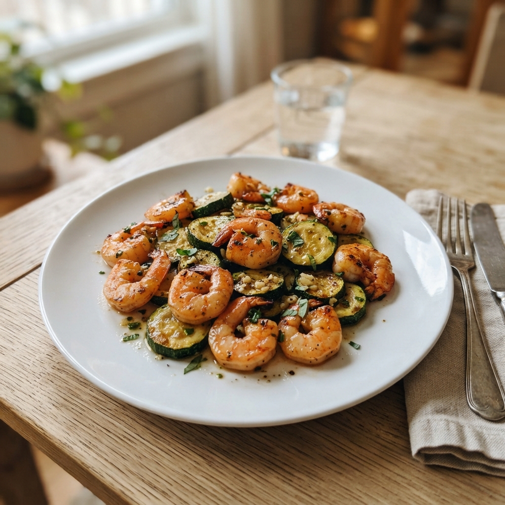 One-Pan Garlic Butter Shrimp and Zucchini