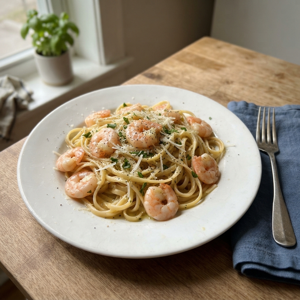 One-Pan Garlic Butter Shrimp and Pasta