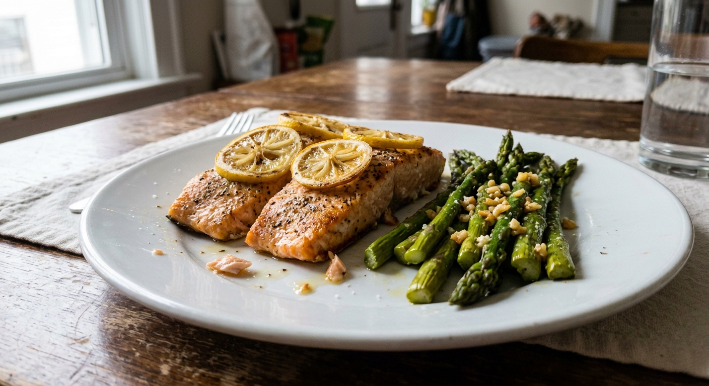 Lemon Garlic Sheet Pan Salmon and Asparagus