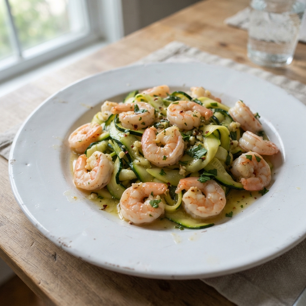 One-Pan Garlic Butter Shrimp and Zucchini