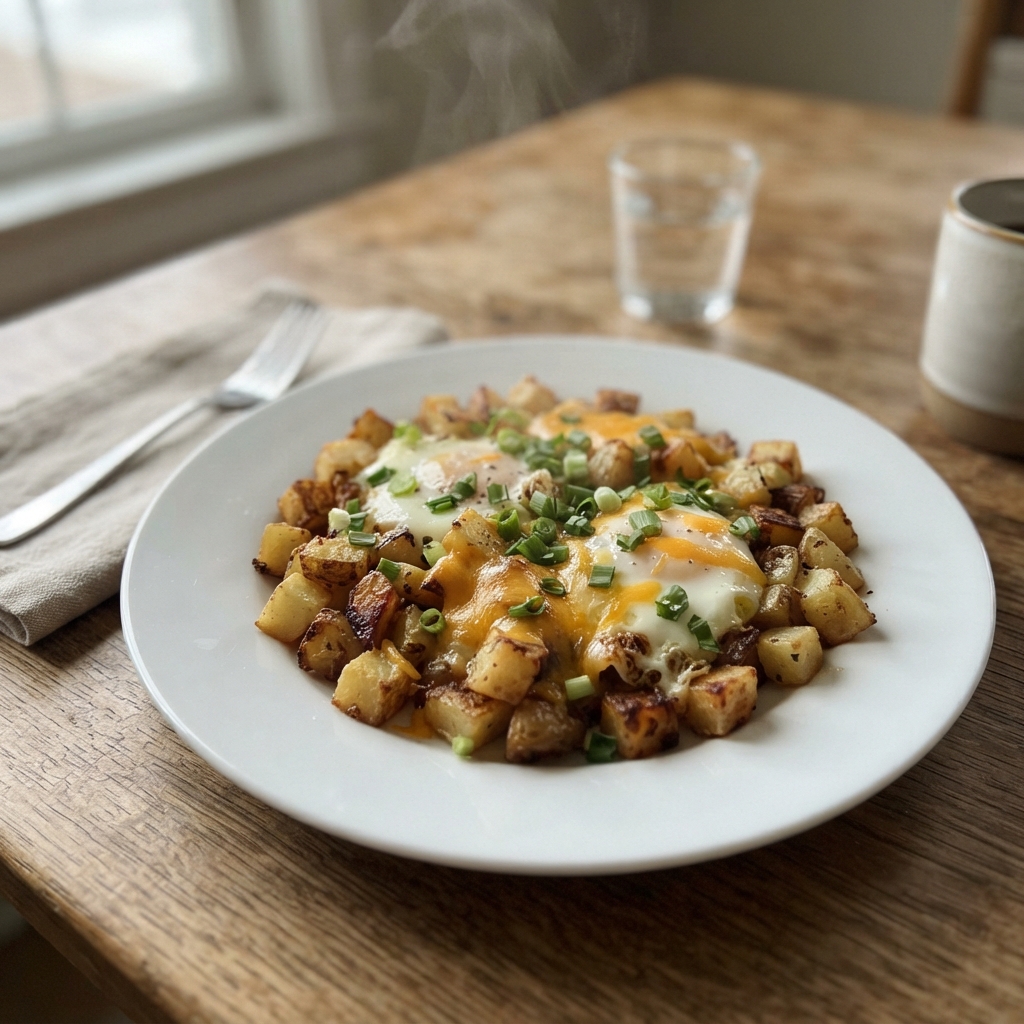 One-Pan Cheesy Egg and Potato Hash