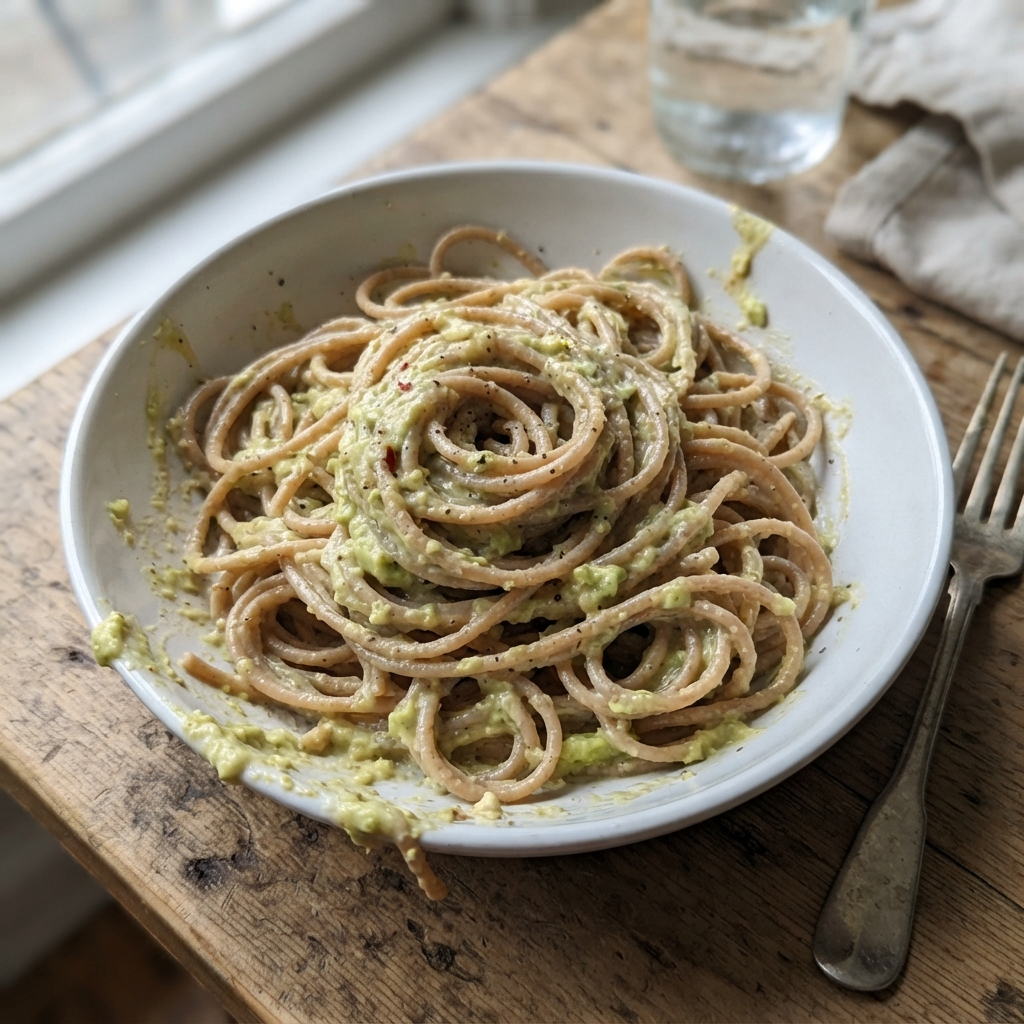 Creamy Avocado and Peanut Butter Power Pasta