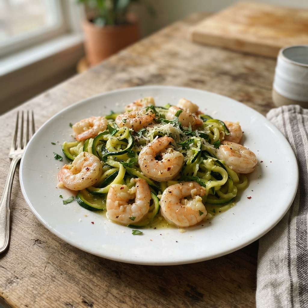One-Pan Garlic Butter Shrimp and Zucchini