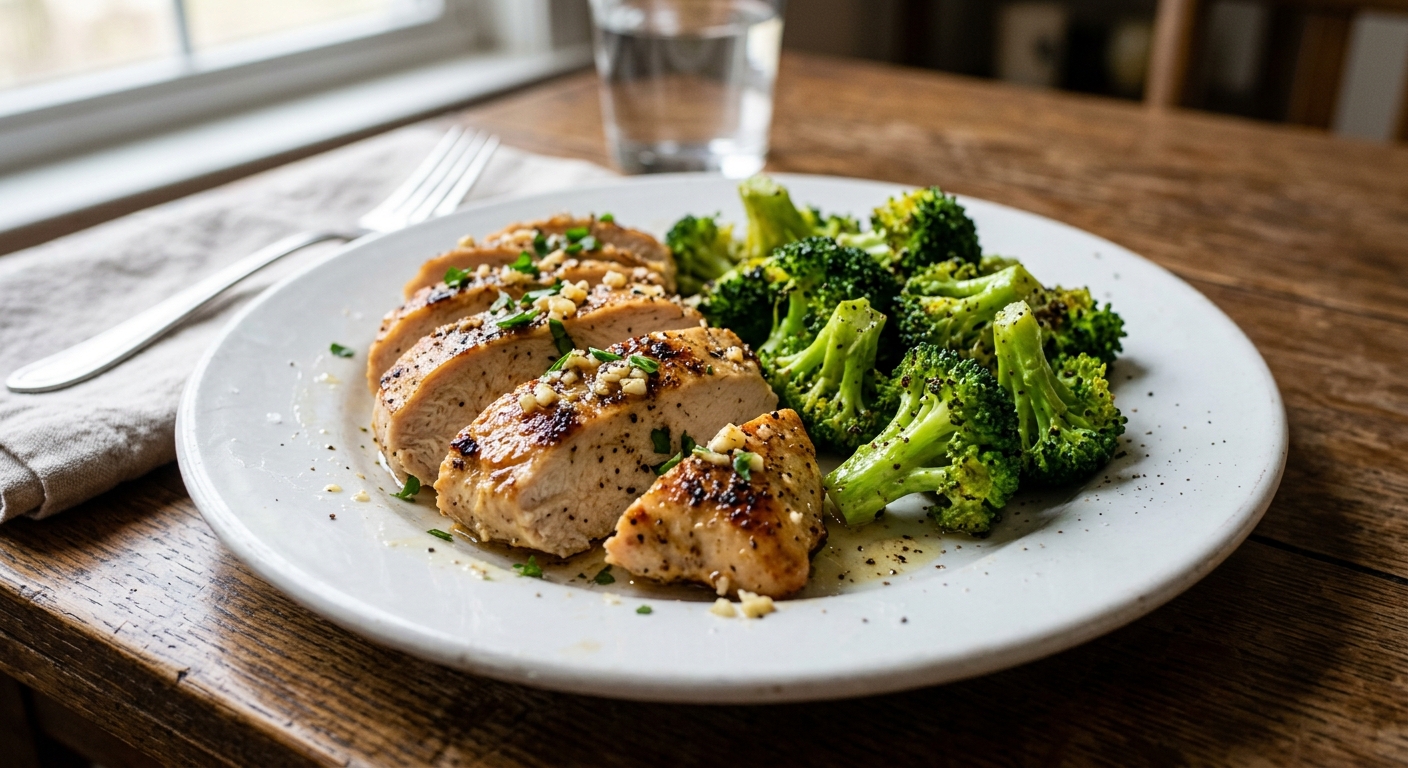 One-Pan Garlic Butter Lemon Chicken and Broccoli