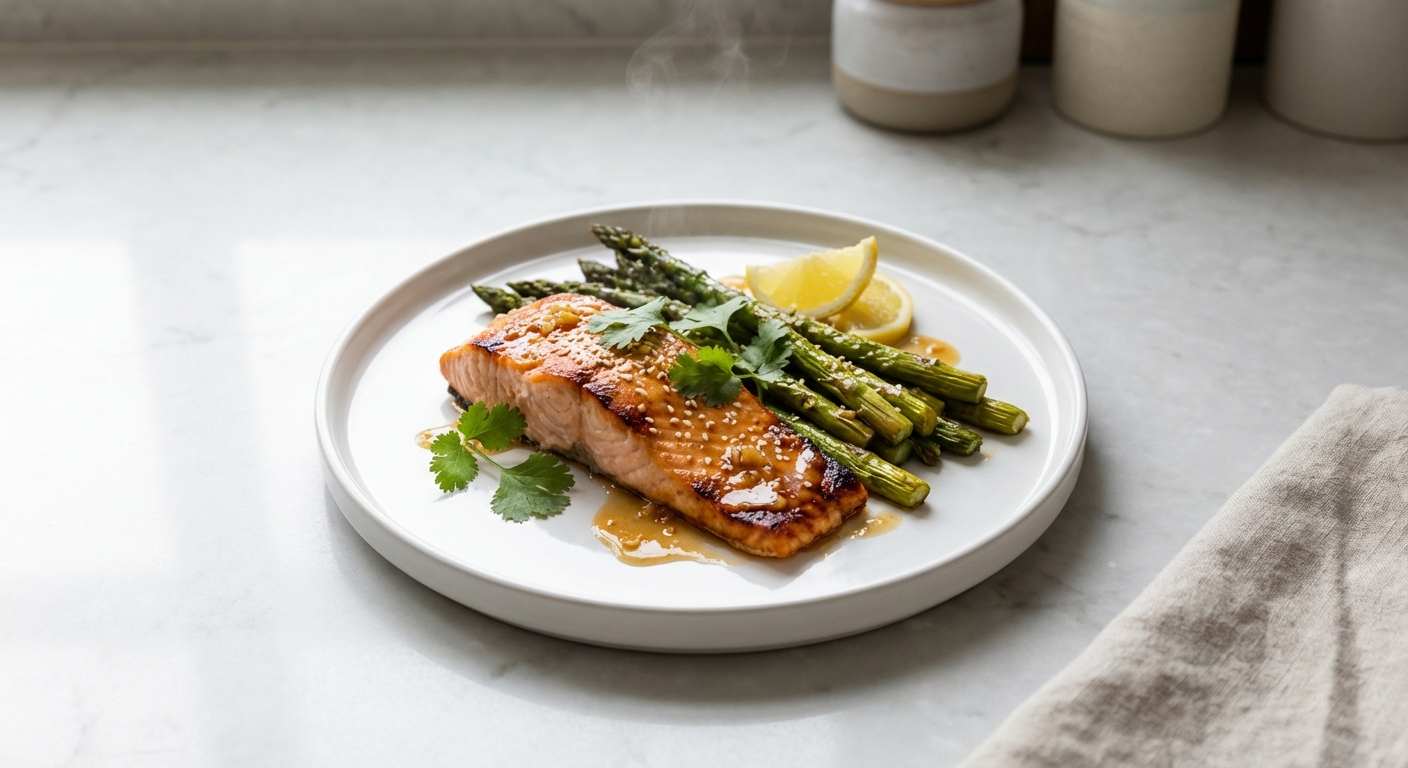 Sheet Pan Garlic Ginger Salmon and Asparagus