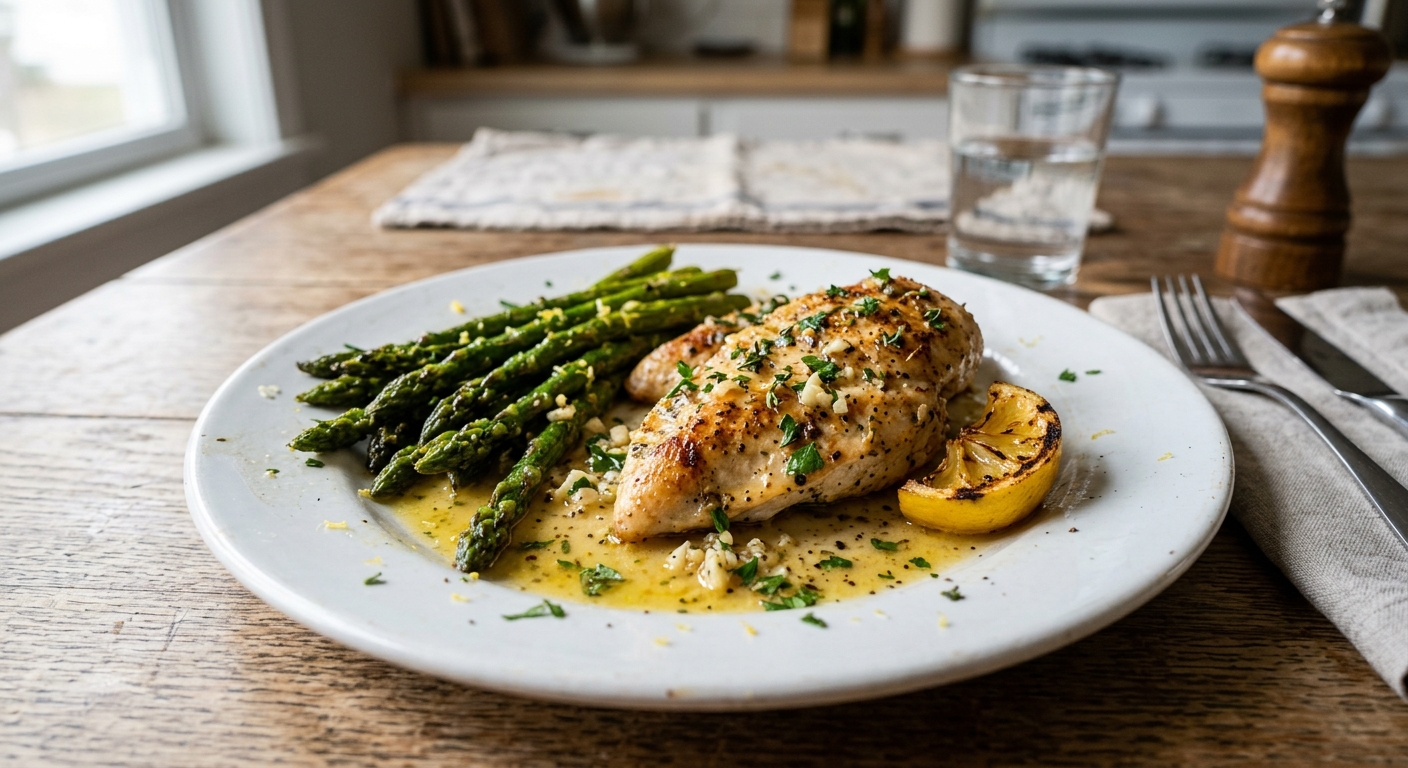 One-Pan Lemon Herb Chicken and Asparagus