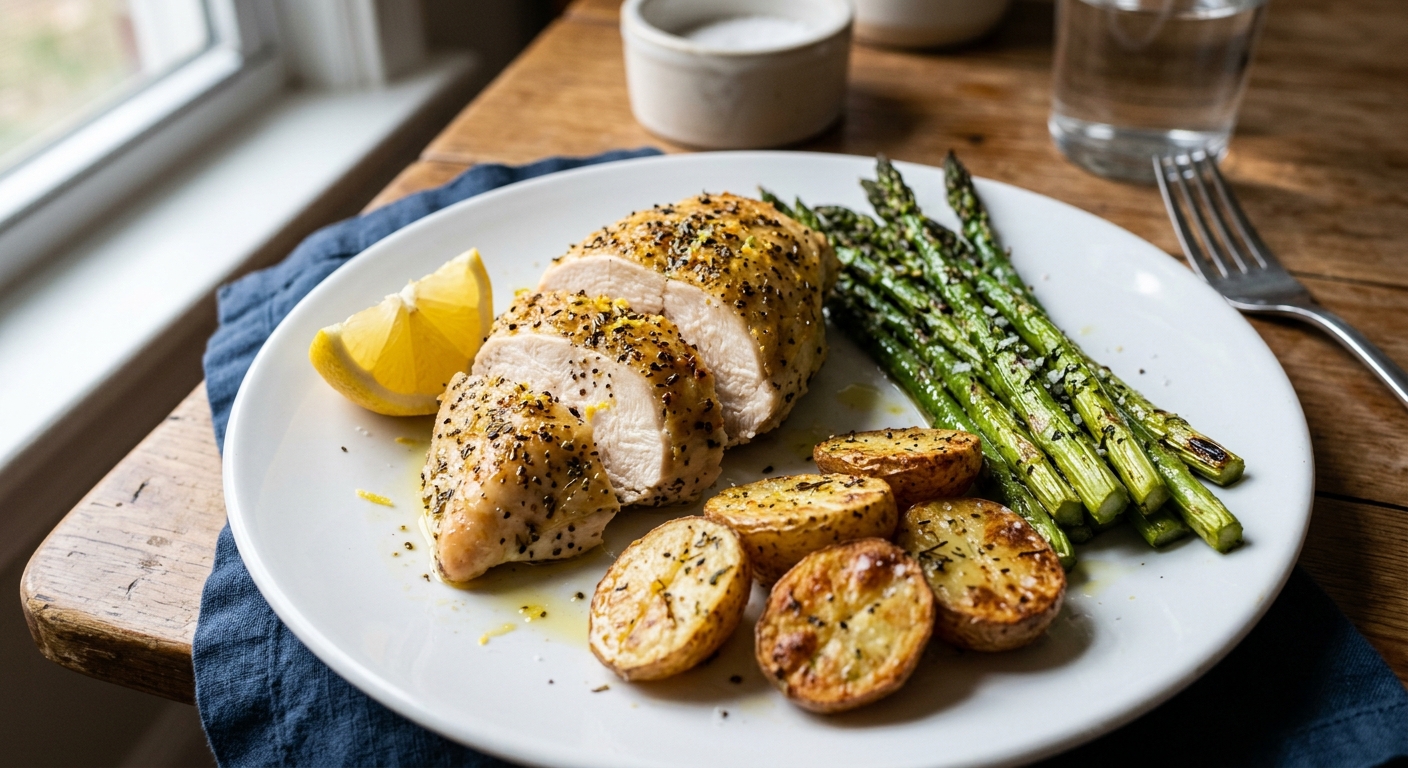 Sheet-Pan Lemon Herb Chicken and Asparagus