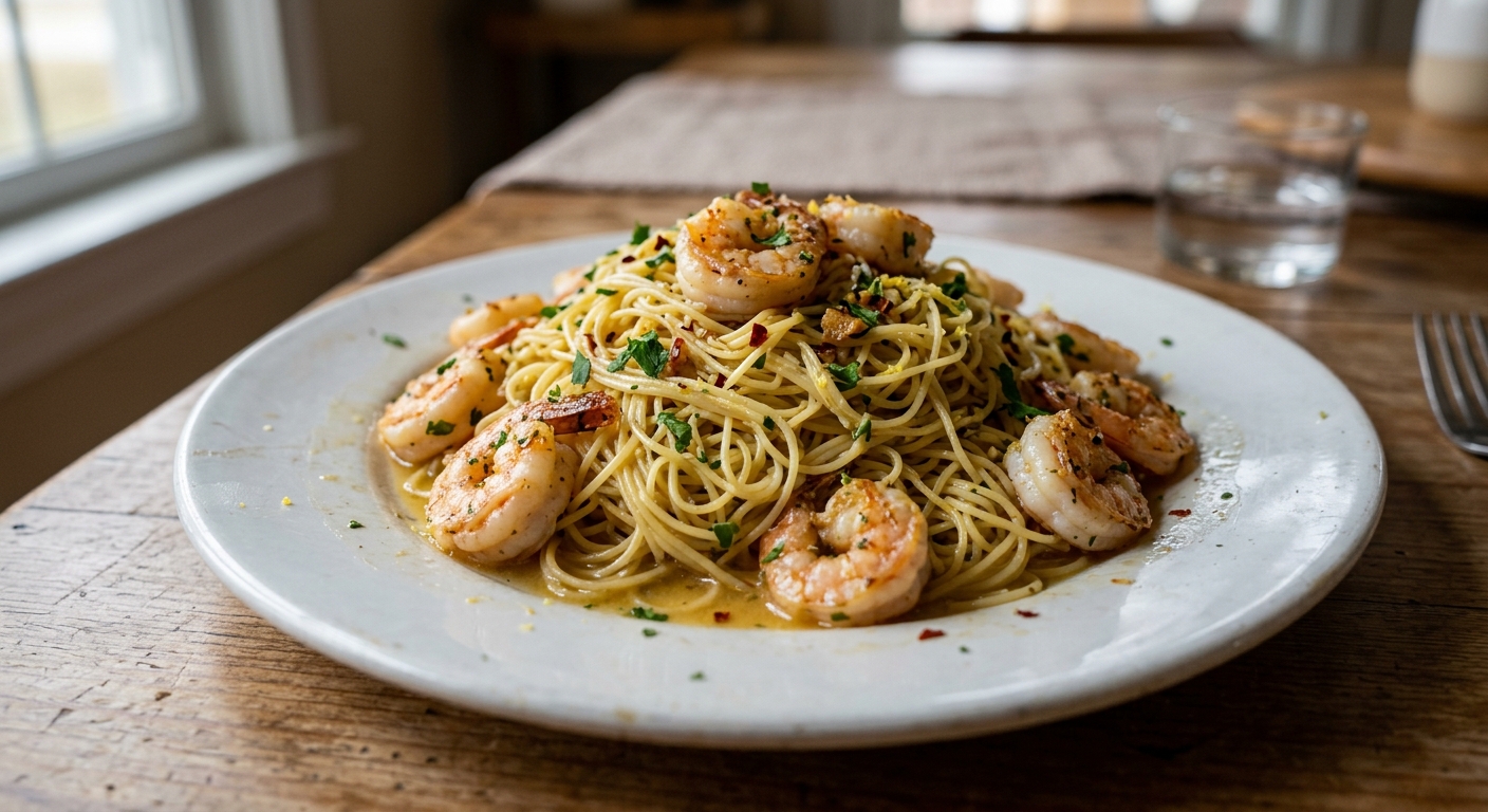 Lemon Garlic Butter Shrimp Pasta