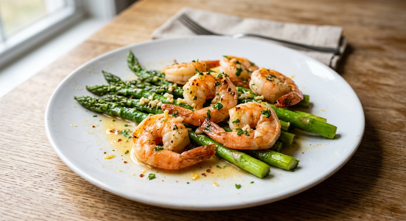 Lemon Garlic Butter Shrimp and Asparagus Sheet Pan