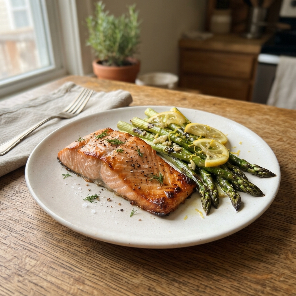 Sheet Pan Lemon Herb Salmon and Asparagus