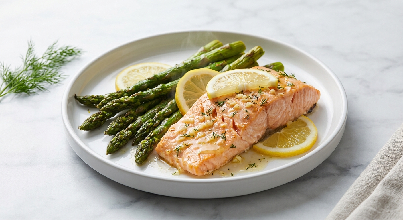 Zesty Sheet Pan Salmon and Lemon Asparagus