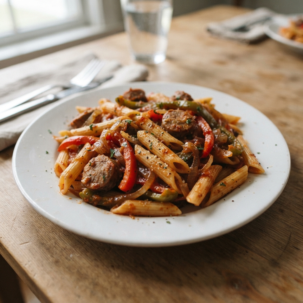 One-Pot Sausage and Pepper Pasta