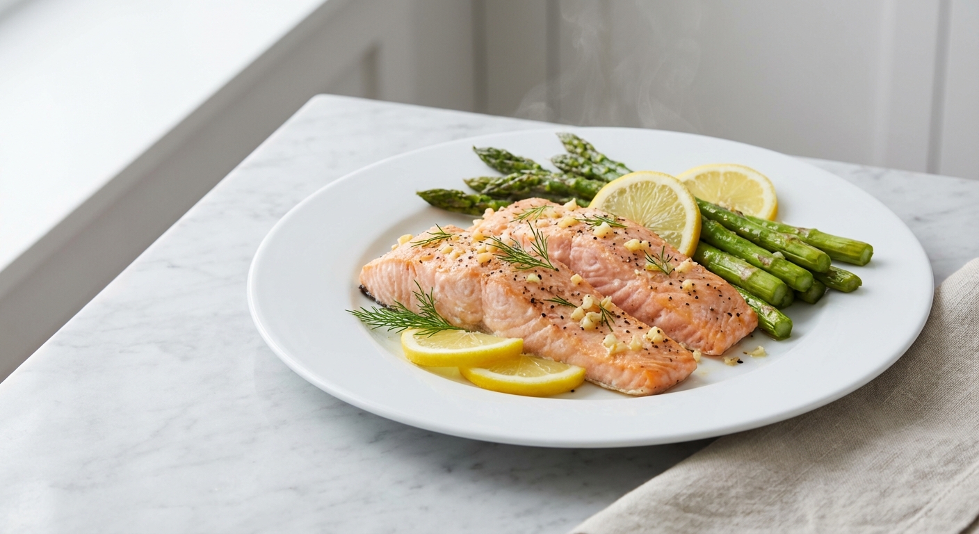 Sheet Pan Lemon Garlic Salmon and Asparagus
