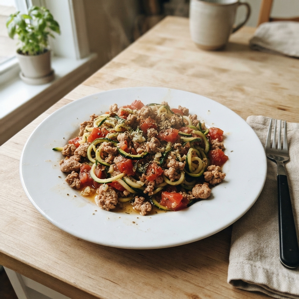 Low Carb Turkey and Zucchini Skillet