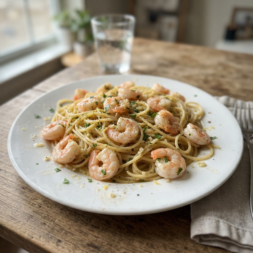 One-Pan Garlic Butter Shrimp Pasta