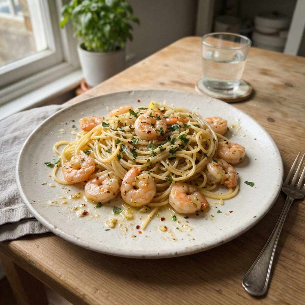 One-Pan Garlic Butter Shrimp and Pasta