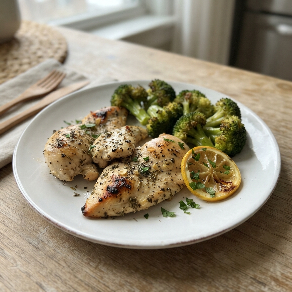 Lemon Herb Chicken and Broccoli Sheet Pan