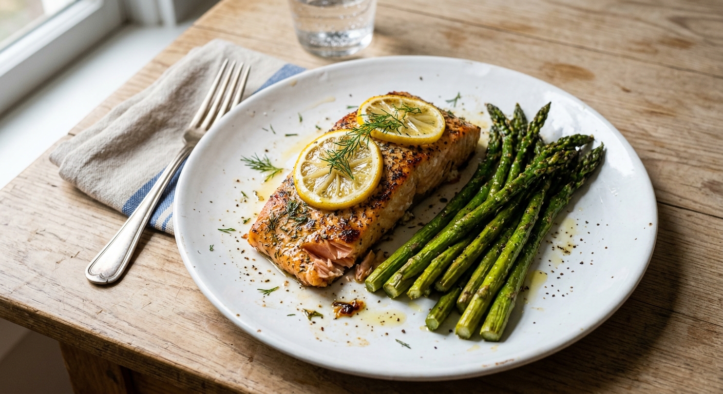 One-Pan Lemon Herb Salmon and Asparagus