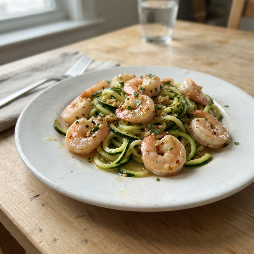 One-Pan Garlic Butter Shrimp and Zucchini