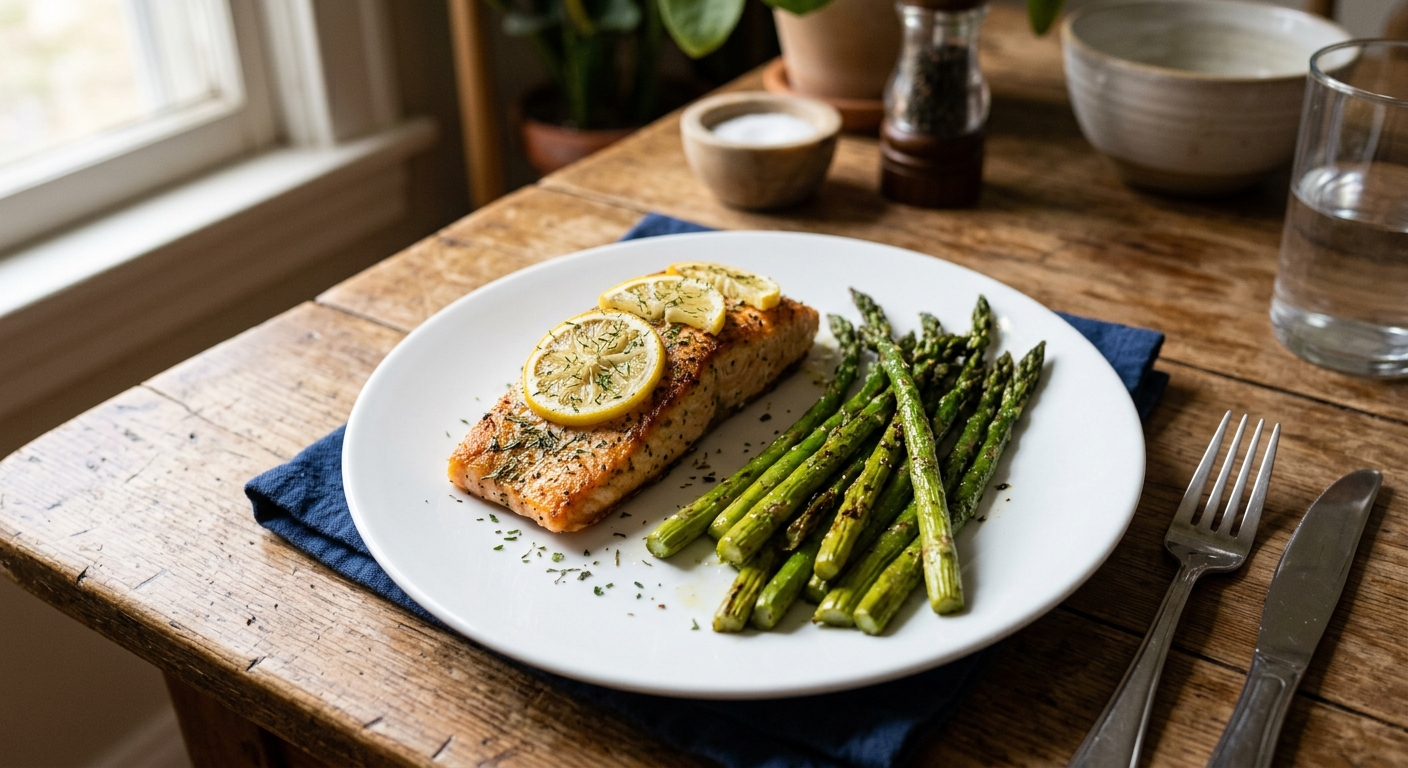 Sheet Pan Lemon-Herb Salmon and Asparagus